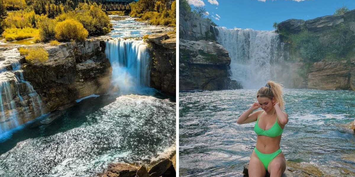 Alberta has a mini Niagara Falls 2 hours from Calgary and the views are epic