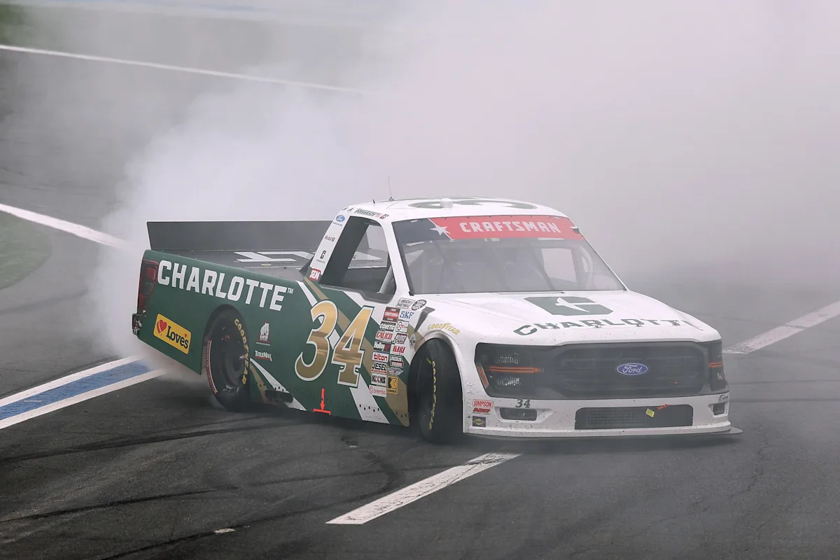 Layne Riggs wins NASCAR Truck Series race at Charlotte in May 2026