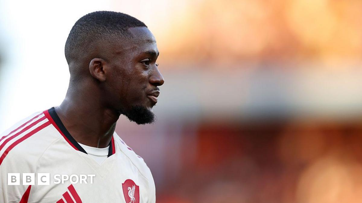 Ibrahima Konate of Liverpool during the Premier League match between Aston Villa and Liverpool