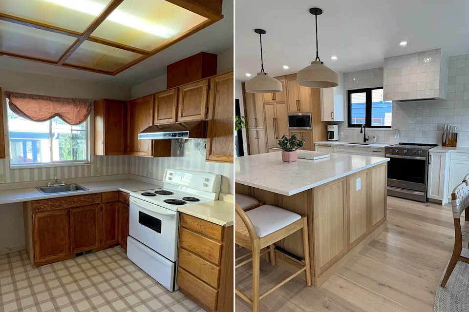 Before and after of Theresa Vanderstar's kitchenCredit: Theresa Vanderstar