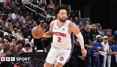 Cade Cunningham in action for the Detroit Pistons