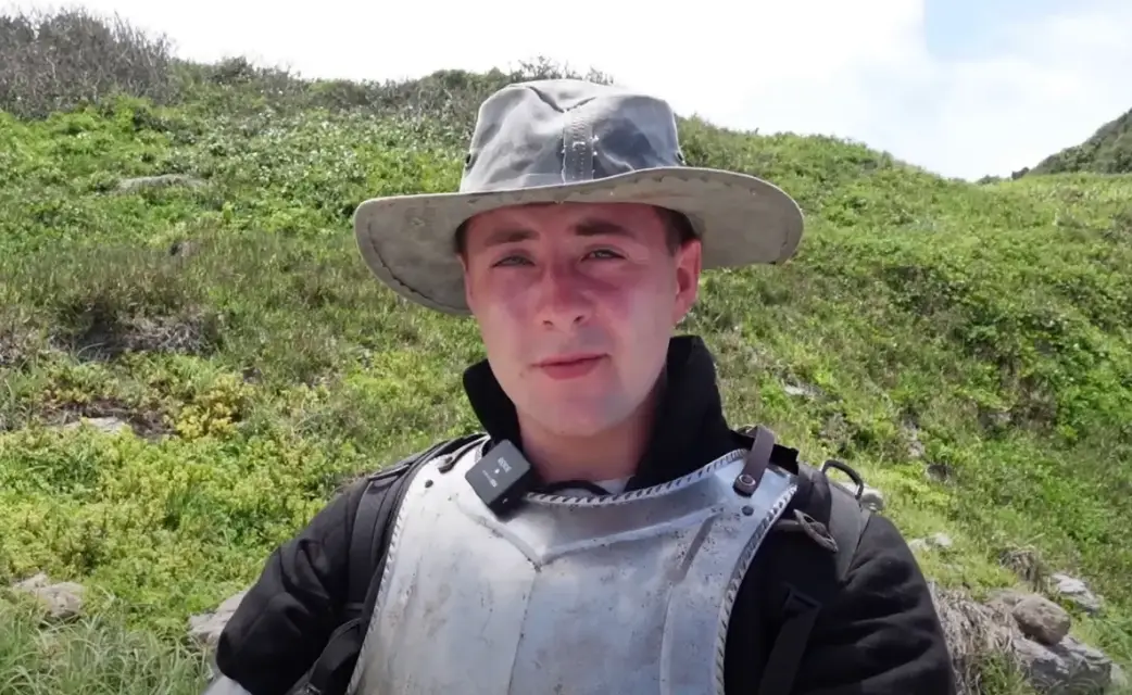 Lord Miles came equipped for the potential dangers (YouTube/@Lord Miles)