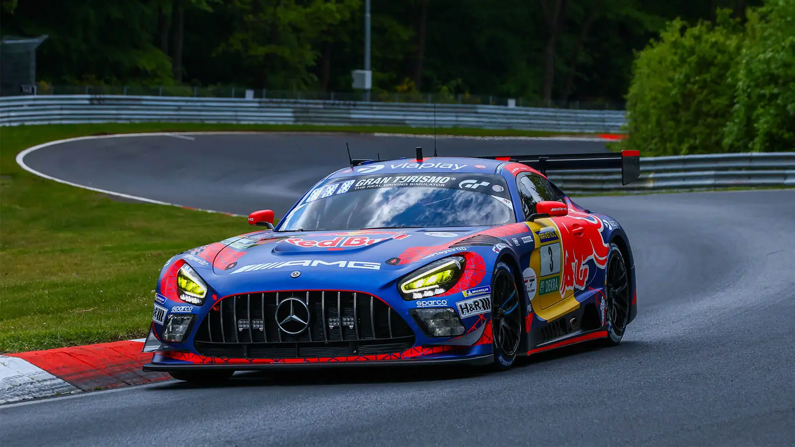 Verstappen is driving the #3 Mercedes-AMG car at the Nurburgring Nordschleife (Image: Getty)
