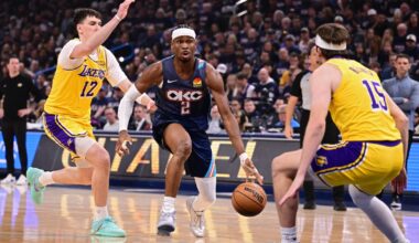 Thunder pull away from Lakers in NBA playoffs, while Pistons down Cavs | Basketball News