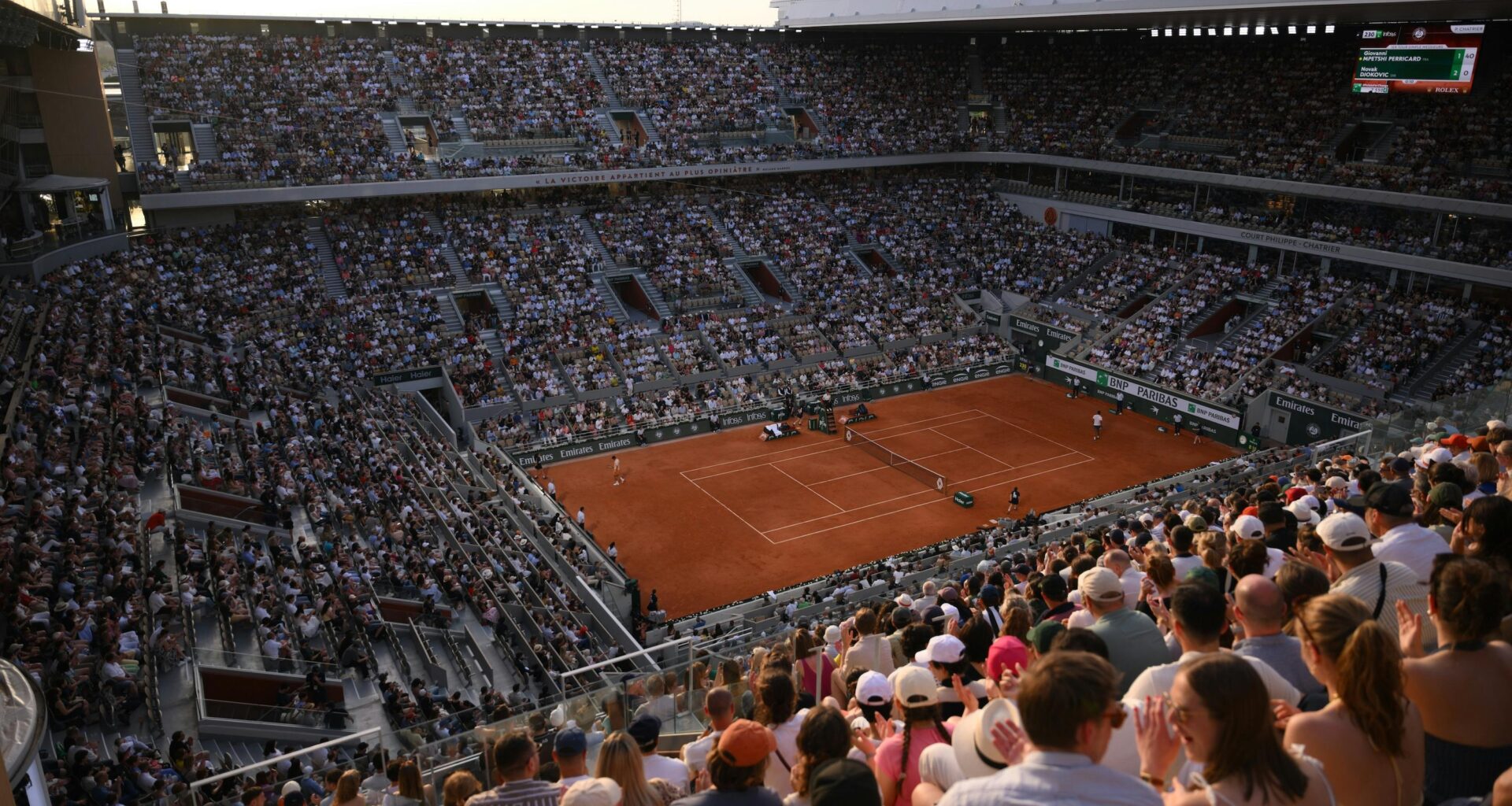 Court Philippe-Chatrier, Roland-Garros 2026, May 24 2026