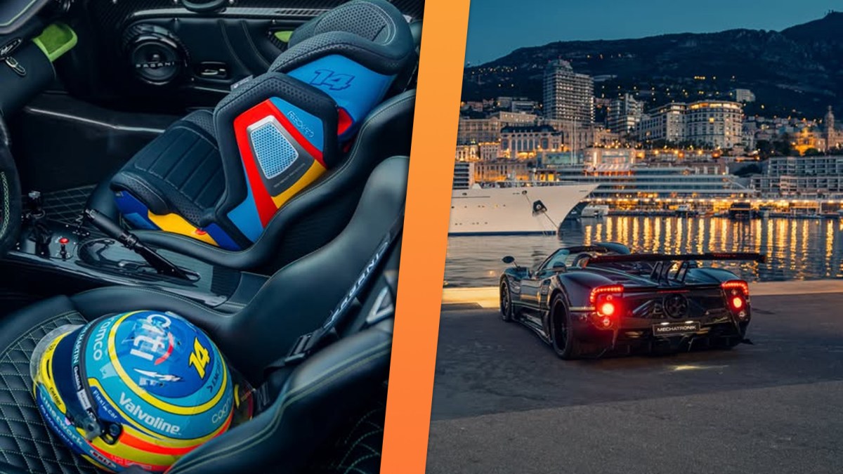 Fernando Alonso Got an Awesome Easter Egg With His New Pagani: Color-Matched Kid Seat