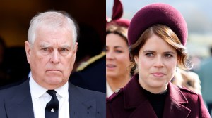 LONDON, UNITED KINGDOM - SEPTEMBER 16: (EMBARGOED FOR PUBLICATION IN UK NEWSPAPERS UNTIL 24 HOURS AFTER CREATE DATE AND TIME) Prince Andrew, Duke of York attends Katharine, Duchess of Kent's Requiem Mass service at Westminster Cathedral on September 16, 2025 in London, England; CHELTENHAM, UNITED KINGDOM - MARCH 12: (EMBARGOED FOR PUBLICATION IN UK NEWSPAPERS UNTIL 24 HOURS AFTER CREATE DATE AND TIME) Princess Eugenie attends day 2 'Style Wednesday' of the Cheltenham Festival at Cheltenham Racecourse on March 12, 2025 in London, England.