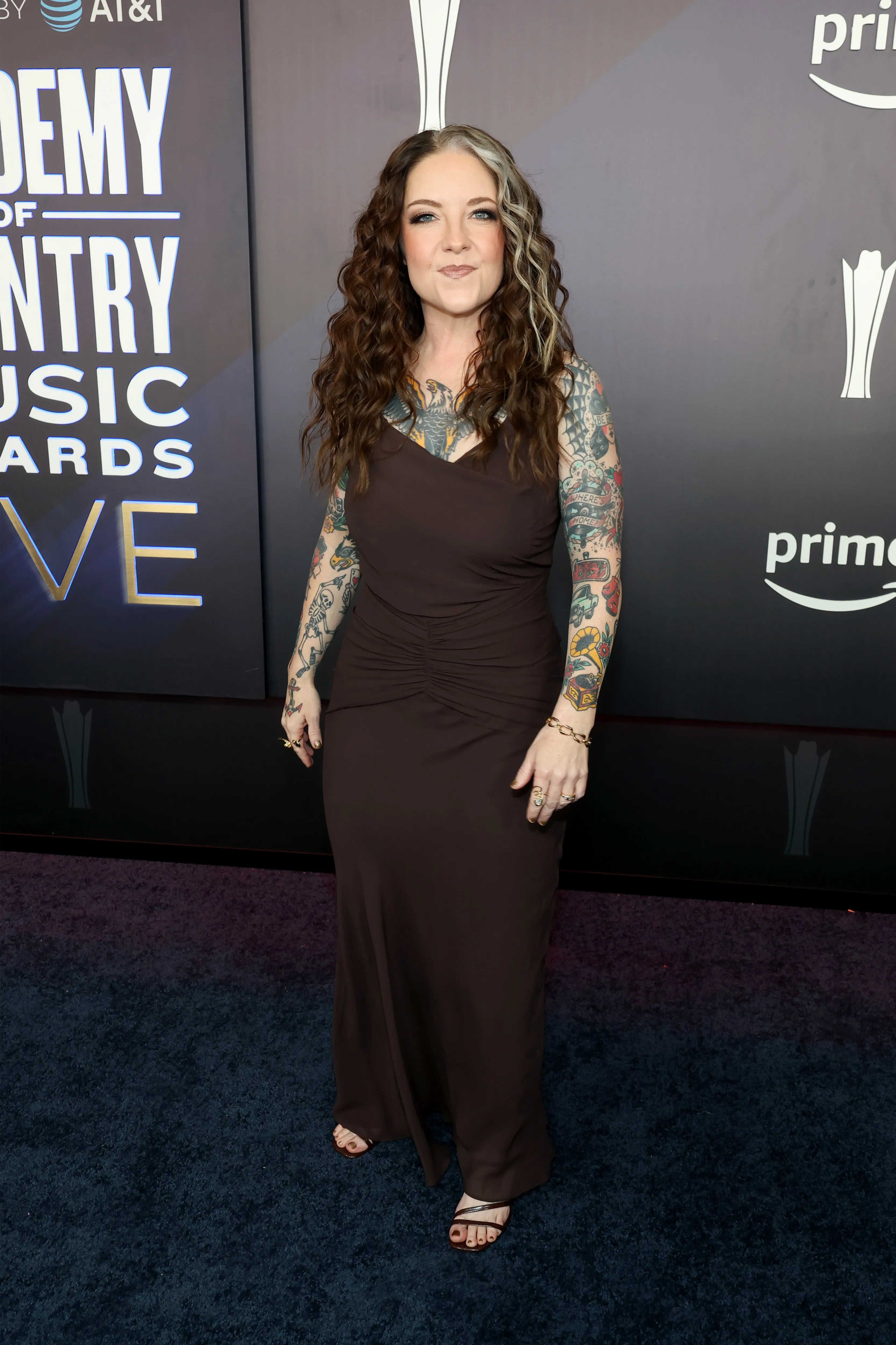 Ashley McBryde attends the 61st Academy of Country Music Awards at the MGM Grand Garden Arena in Las Vegas, Nevada 