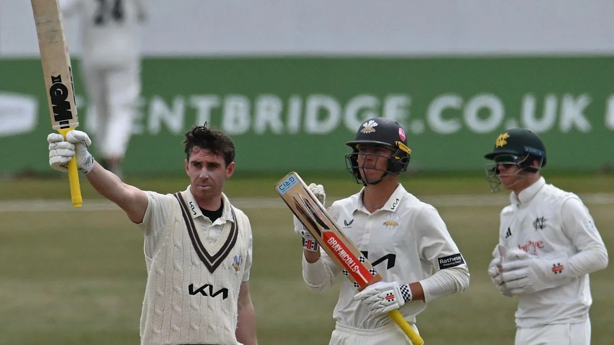 Notts v Surrey heading for draw after Lawrence ton