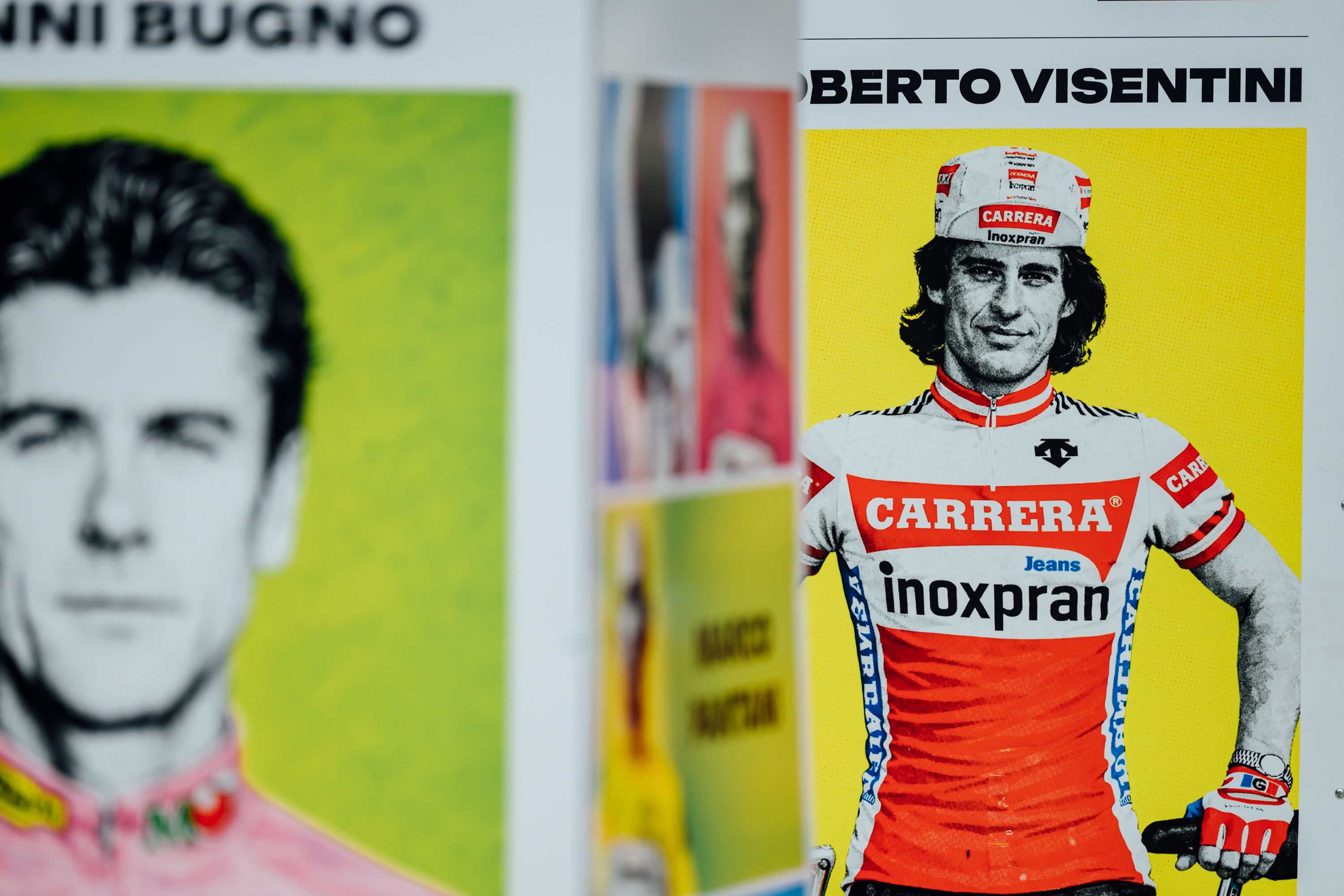 Images of Roberto Visentini and Gianni Bugno. Images from 2026 Giro d'Italia stage 7 to Blockhaus