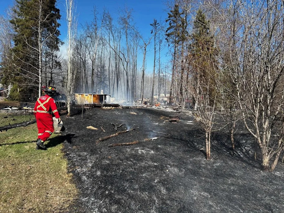 Crews battled a wildfire overnight at the Summer Village of Sandy Beach, a quiet community northwest of Edmonton. Photos supplied by Sturgeon County