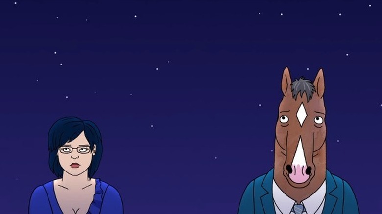 Diane Nguyen and BoJack Horseman gaze up at the stars