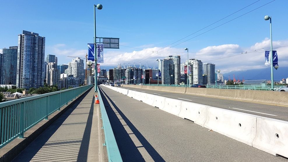Cambie Street Bridge bike lane