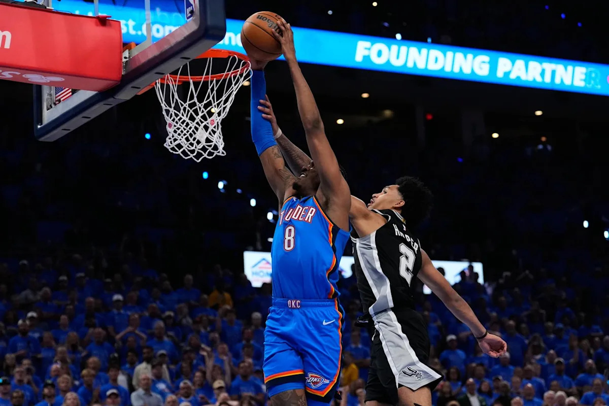 OKC guard Jalen Williams' hamstring issues return, he leaves Game 2 of Thunder-Spurs early