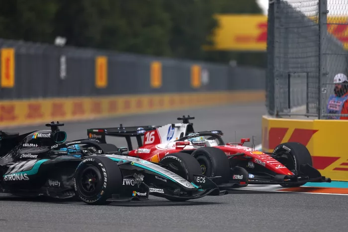 Charles Leclerc, Ferrari, George Russell, Mercedes