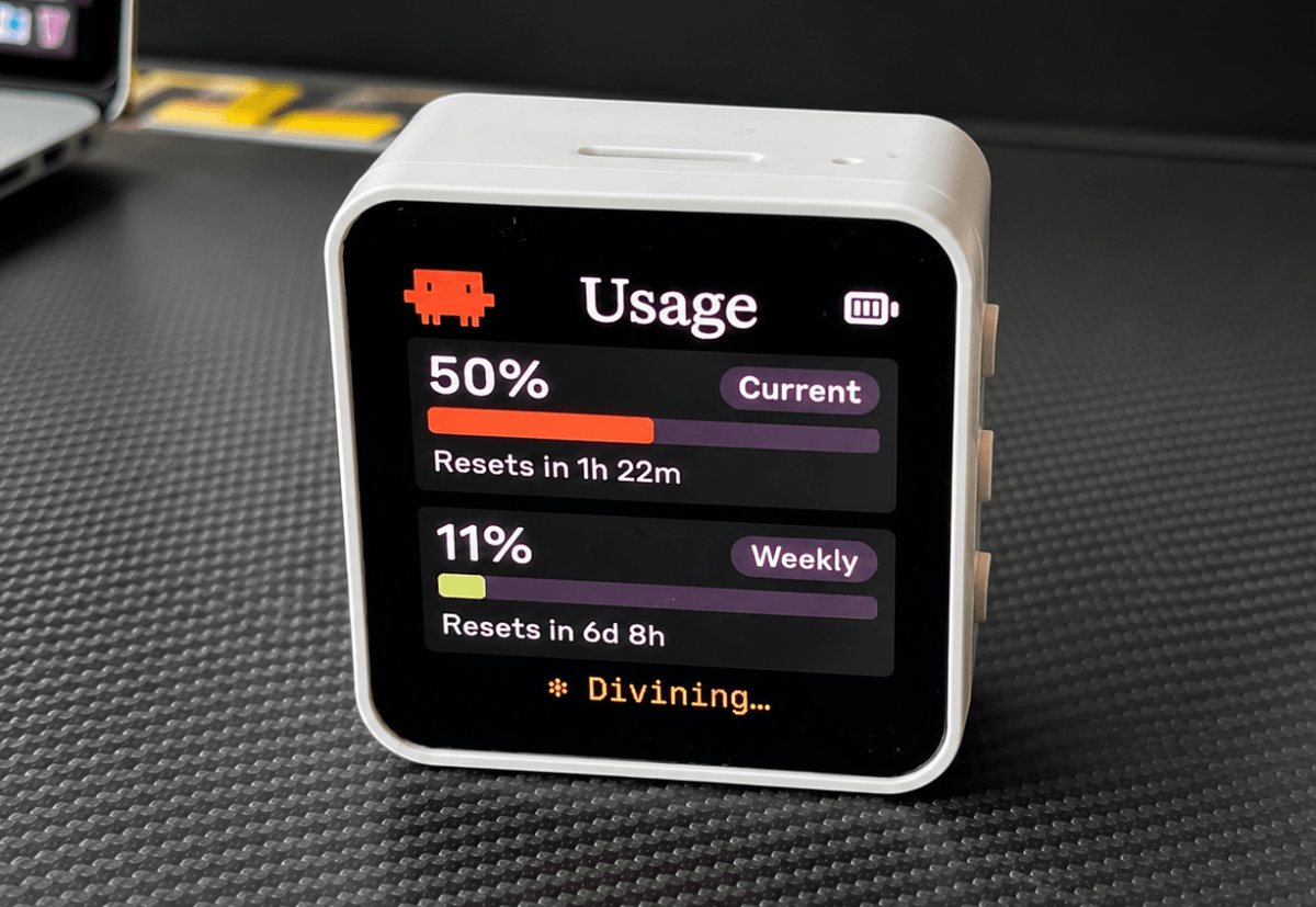 Clawdmeter turns your Claude Code usage stats into a tiny desktop dashboard