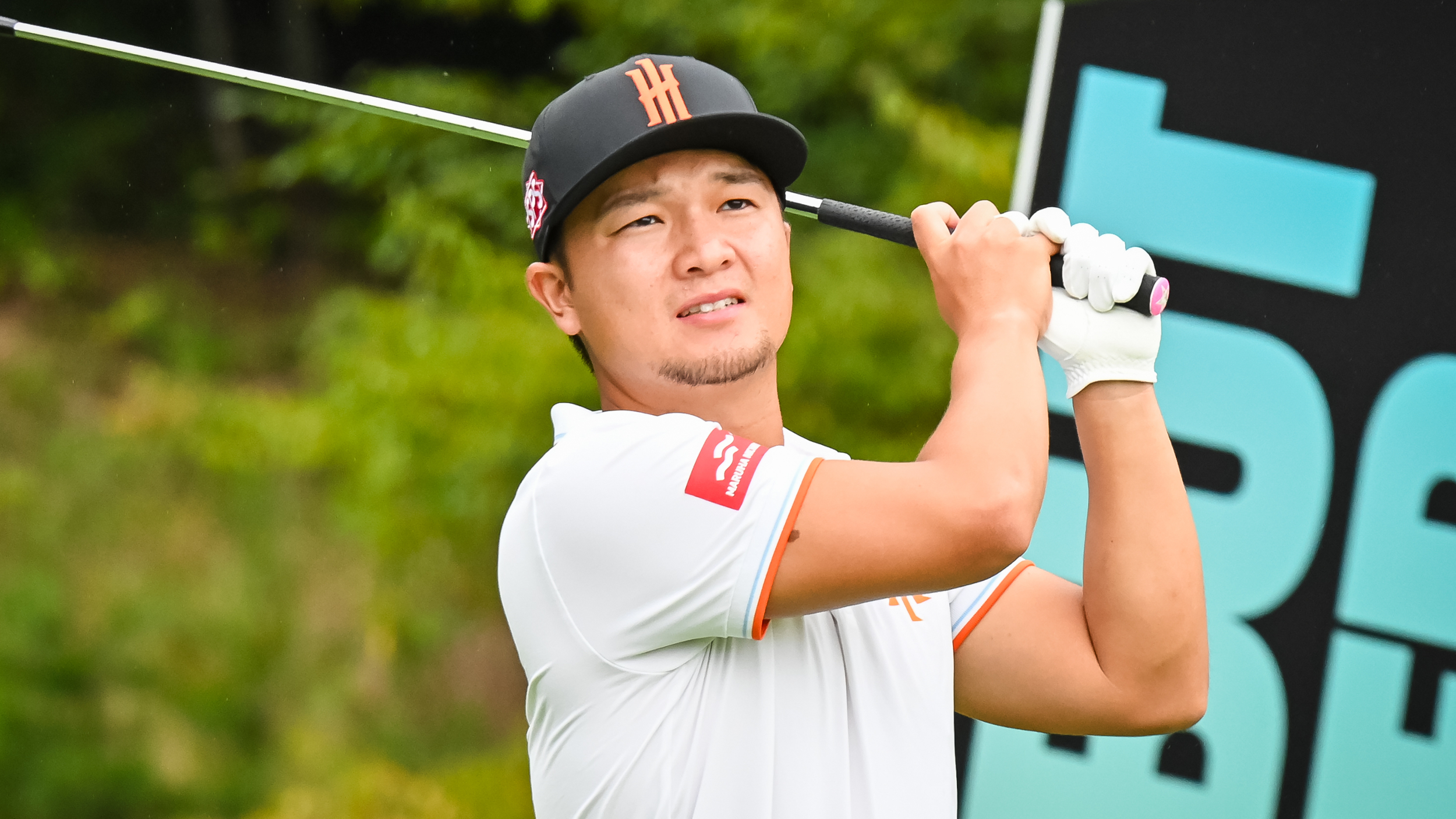 Jinichiro Kozuma takes a shot during LIV Golf Greenbrier