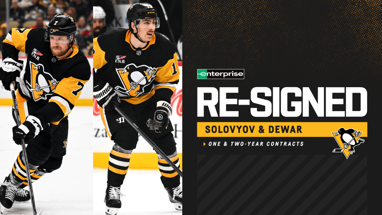 Penguins Re-Sign Forward Connor Dewar and Defenseman Ilya Solovyov