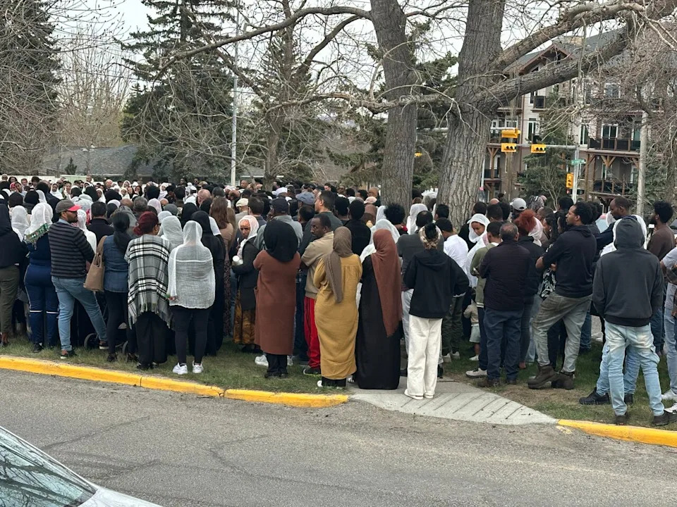 Many members of Calgary's Eritrean community attended the vigil Friday night.