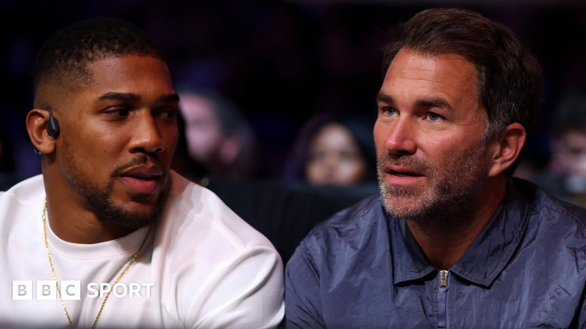 Anthony Joshua and promoter Eddie Hearn