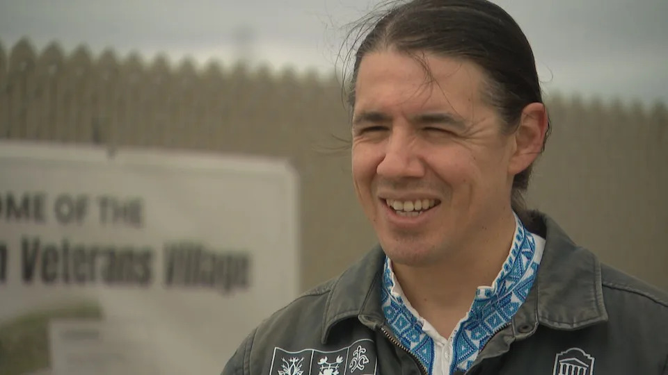 Robert-Falcon Ouellette, a former member of Parliament and the Canadian Armed Forces and a former member of Parliament, speaks at the site of a Homes for Heroes project in Winnipeg's Transcona neighbourhood in late April 2026. He says projects like this are important because a lot of veterans often find themselves in very difficult situations after their rotations are over.