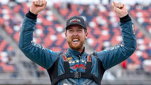 Cleetus McFarland is excited at Talladega Superspeedway.Cleetus McFarland is excited at Talladega Superspeedway