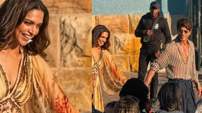 Deepika Padukone flaunts her pregnancy glow as she joins Shah Rukh Khan on 'King' sets in  South Africa  - PICS
