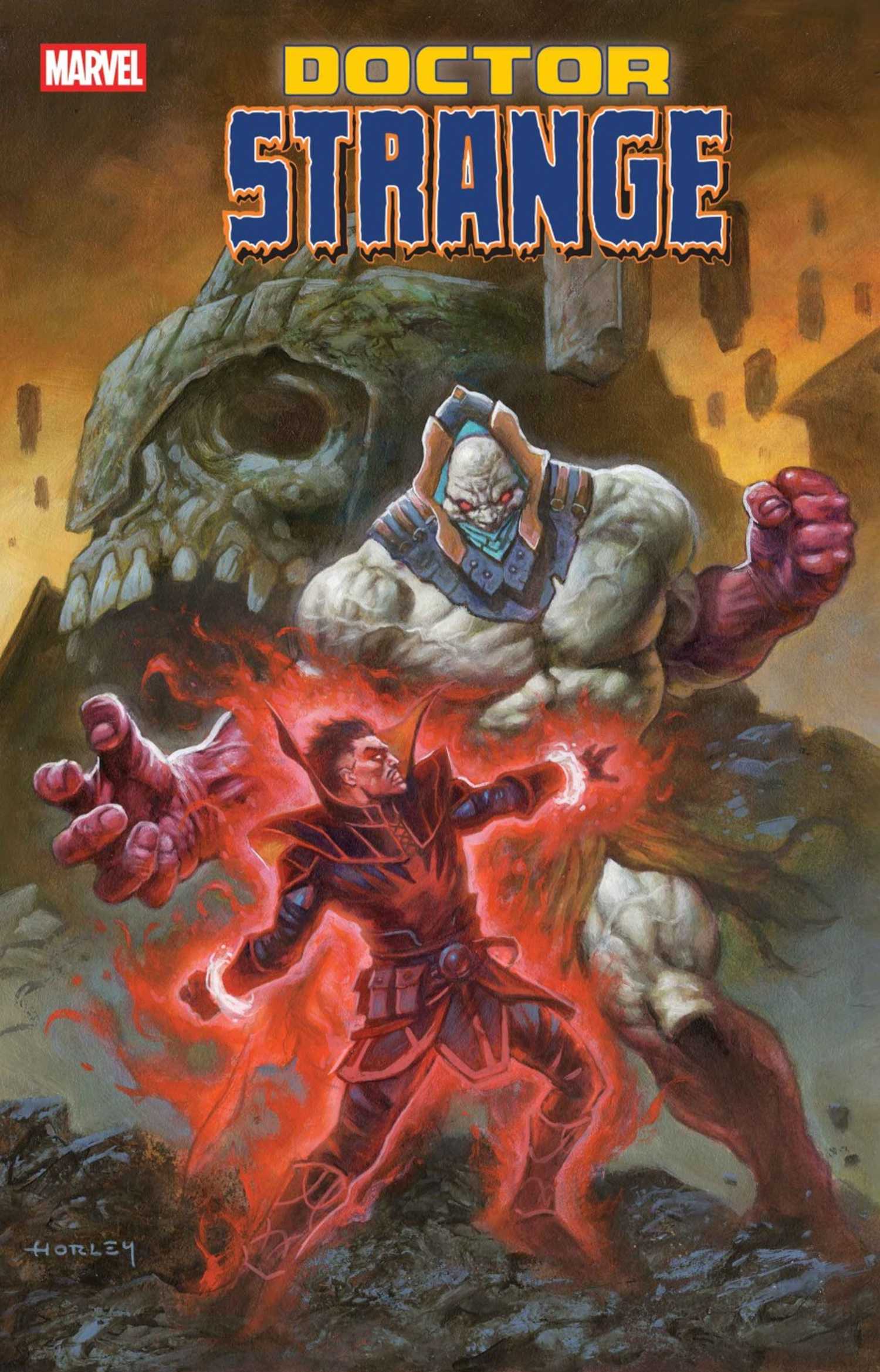 doctor strange 8 cover showing lord strange vs a towering foe
