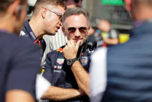 Oct 19, 2024; Austin, Texas, USA; Red Bull Racing team principal Christian Horner before the Sprint Race of the Formula One US Grand Prix at Circuit of the Americas. Mandatory Credit: Erich Schlegel-Imagn Images