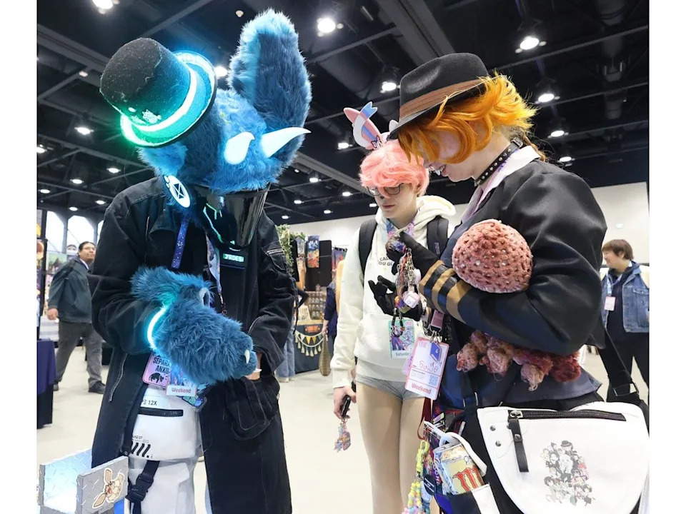 Visitors to Otafest chat and learn about each others’ characters.