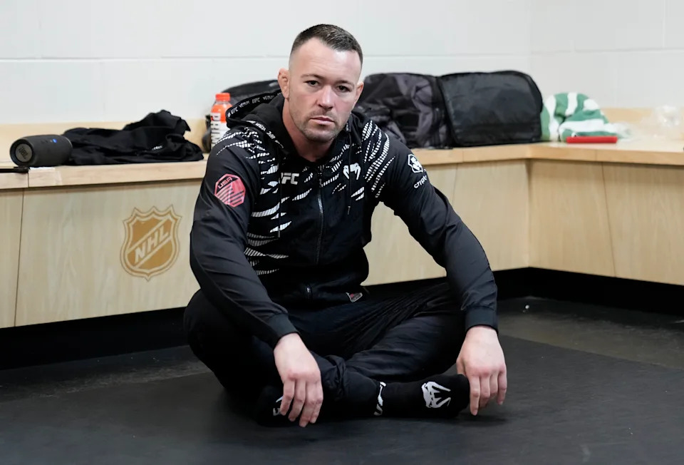 TAMPA, FLORIDA - DECEMBER 14: Colby Covington is seen in his locker room prior to his fight during the UFC Fight Night event at Amalie Arena on December 14, 2024 in Tampa, Florida.  (Photo by Mike Roach/Zuffa LLC)