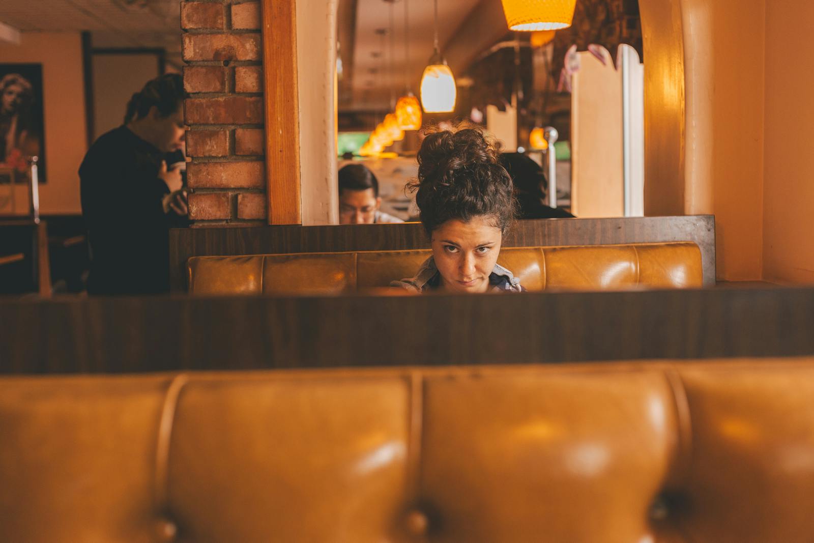 empty restaurant booth
