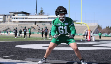 Saskatchewan Roughriders prospect Erik Andersen.