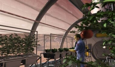 Artist's rendering of a greenhouse on Mars. (Credit: Science Applications International Corporation (SAIC))
