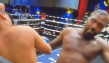 Rapper Ray J brutally knocked out during celebrity boxing match