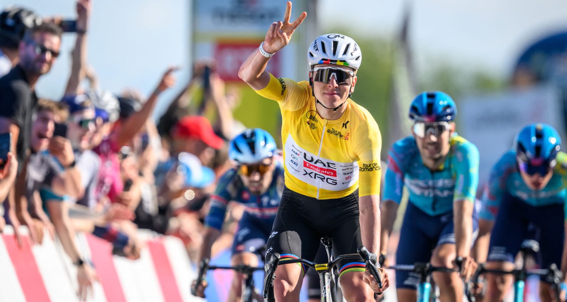 'I knew the sprint was going to be tough because of the climbs before' – Tadej Pogačar wins reduced bunch sprint to take stage 2 of Tour de Romandie