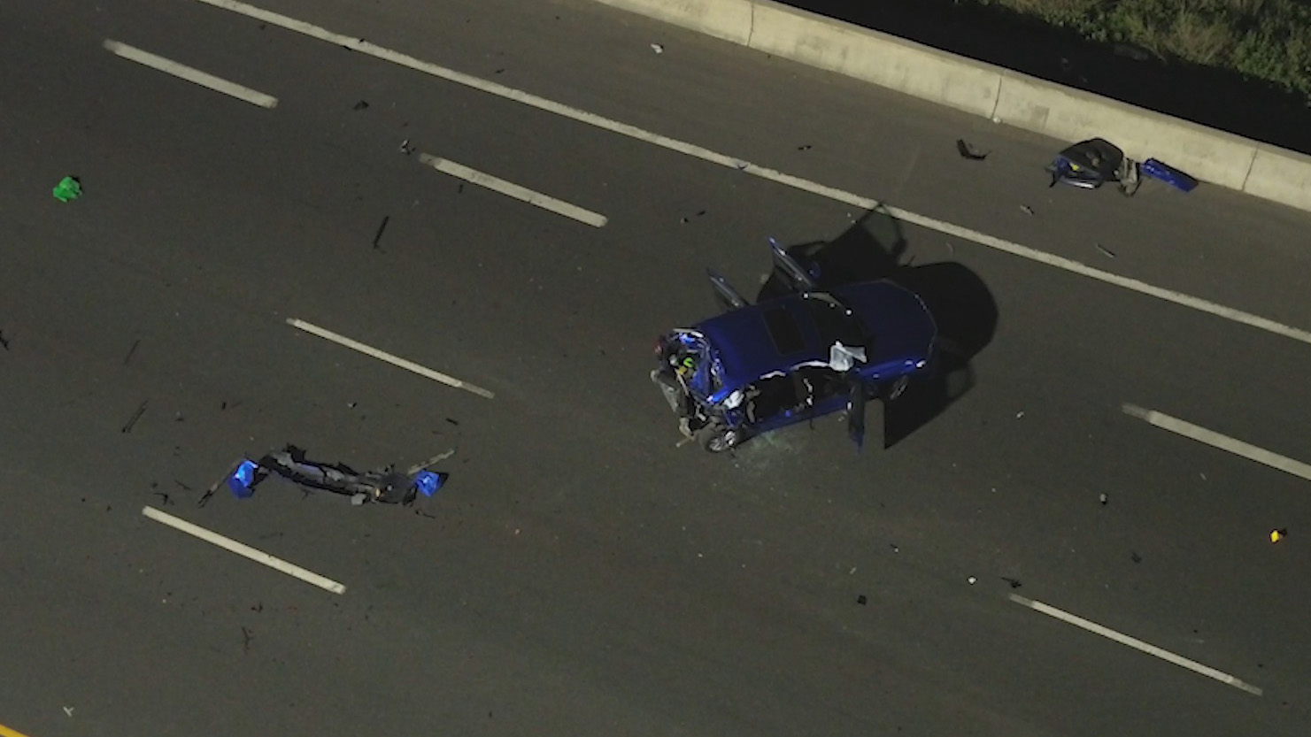 Woman, 78, killed in three-vehicle crash on Hwy 401 in Mississauga