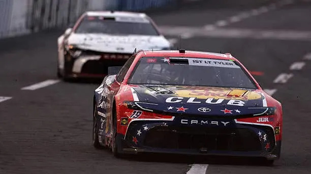 Chase Briscoe's Car with "1st LT Tyler" Listed on his windshield as a Memorial Day Tribute. (Photo by David Jensen/Getty Images)(Photo by David Jensen/Getty Images)