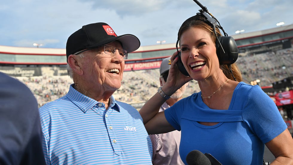 AUTO: APR 12 NASCAR Cup Series Food City 500 bristol, tn april 12: joe gibbs celebrates following the running of the nascar cup series food city 500 on april 12, 2026, at bristol motor speedway in bristol, tn. (photo by jeffrey vest/icon sportswire via getty images)