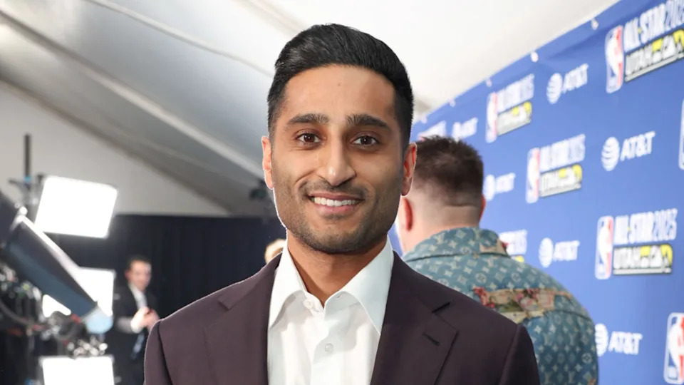 SALT LAKE CITY, UT - FEBRUARY 19: Shams Charania poses for a photo before the game during the NBA All-Star Game as part of 2023 NBA All Star Weekend on Sunday, February 19, 2023 at the Vivint Arena in Salt Lake City, Utah. (Photo by Brandon Todd/NBAE via Getty Images)Brandon Todd&sol;Getty Images