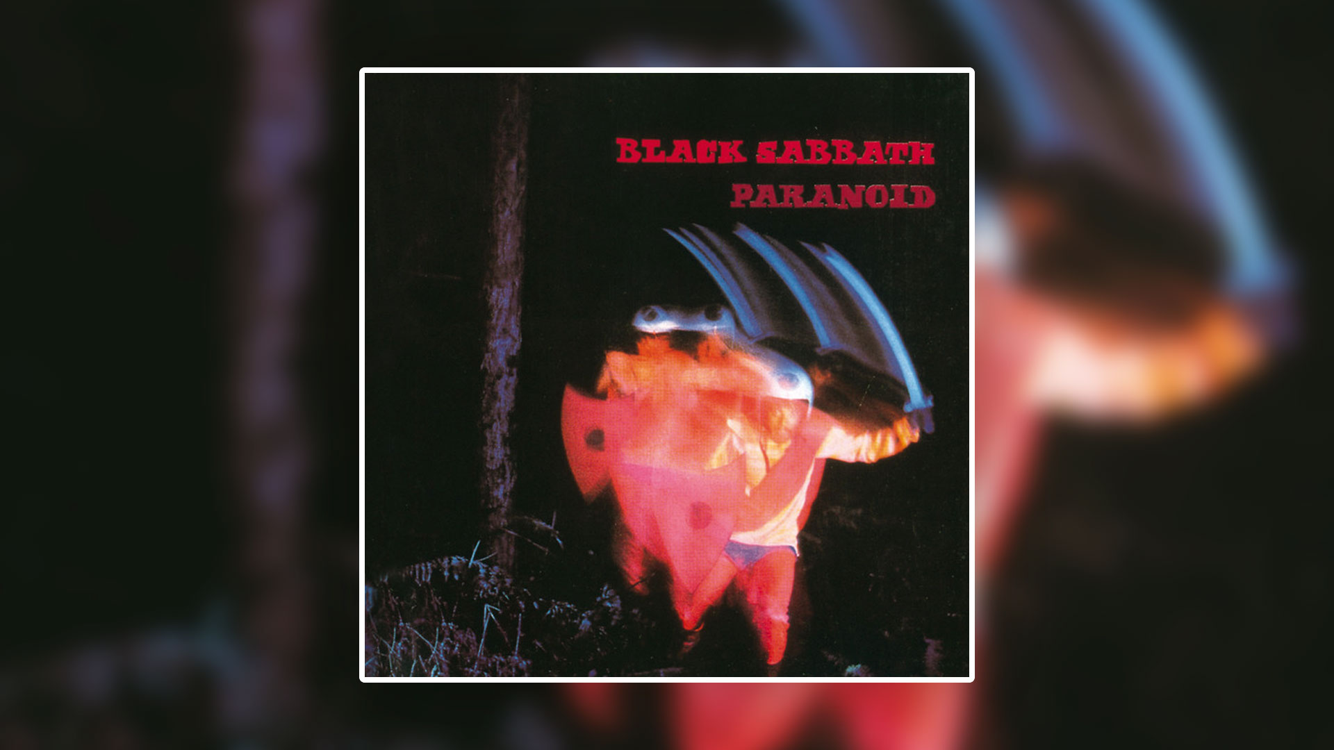 The album artwork for Black Sabbath's second album, Paranoid, released in 1970