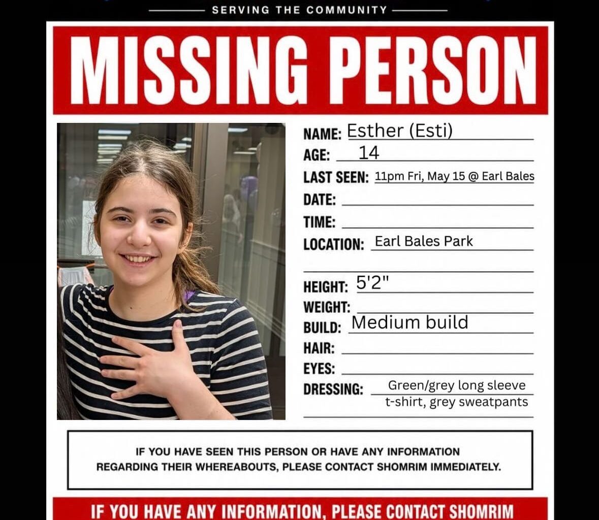 Toronto Police and volunteers searching for missing teen last seen in Earl Bales Park