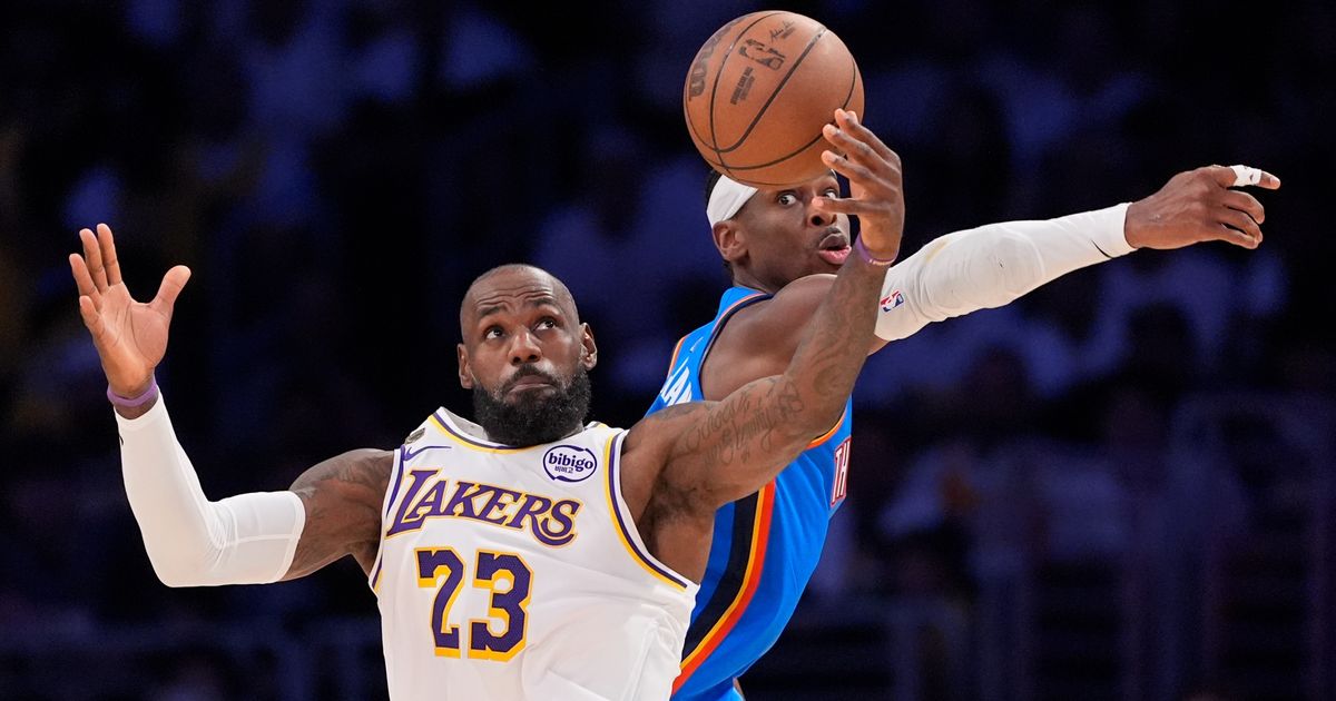 Thunder charge past Lakers 131-108 in Game 3 for another blowout in the champs' 7-0 playoff run :: WRAL.com