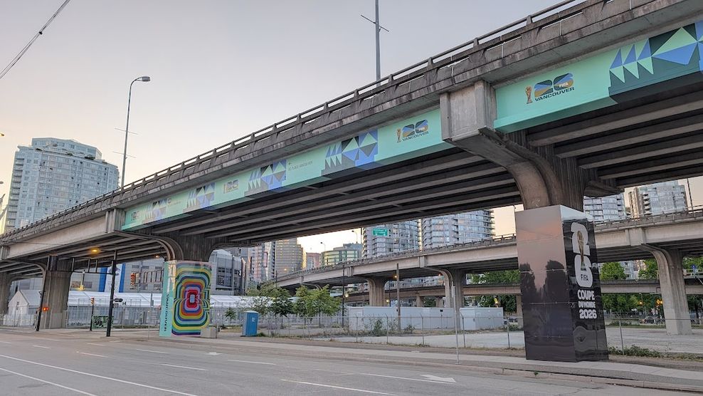 fifa world cup georgia viaduct decorations may 19 2026
