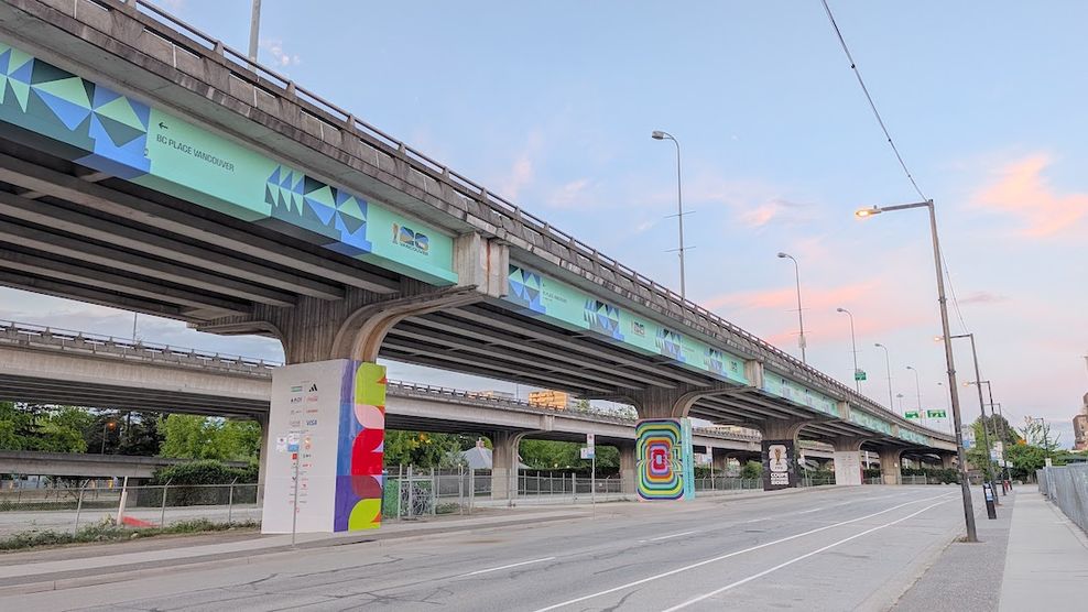 fifa world cup georgia viaduct decorations may 19 2026