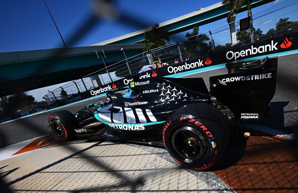 George Russell clearly struggled in Miami