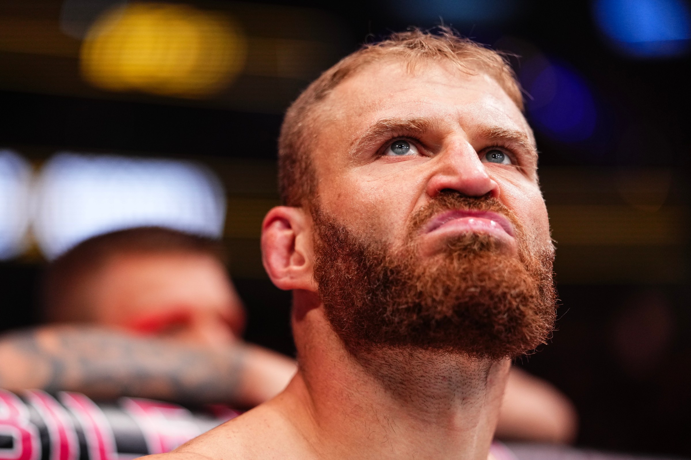 LAS VEGAS, NEVADA - DECEMBER 06: Jan Blachowicz of Poland enters the Octagon in a light heavyweight fight during the UFC 323 event at T-Mobile Arena on December 06, 2025 in Las Vegas, Nevada. (Photo by Jeff Bottari/Zuffa LLC)