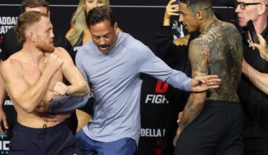Jack Della, Carlos Prates separated during HEATED UFC Perth staredown