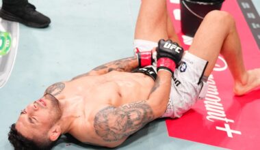Alex Perez hospitalized after brutal UFC Macau low blow foul
