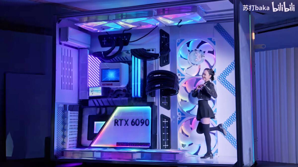 Someone made a gaming PC so big you can live in it, and yes, it actually plays games